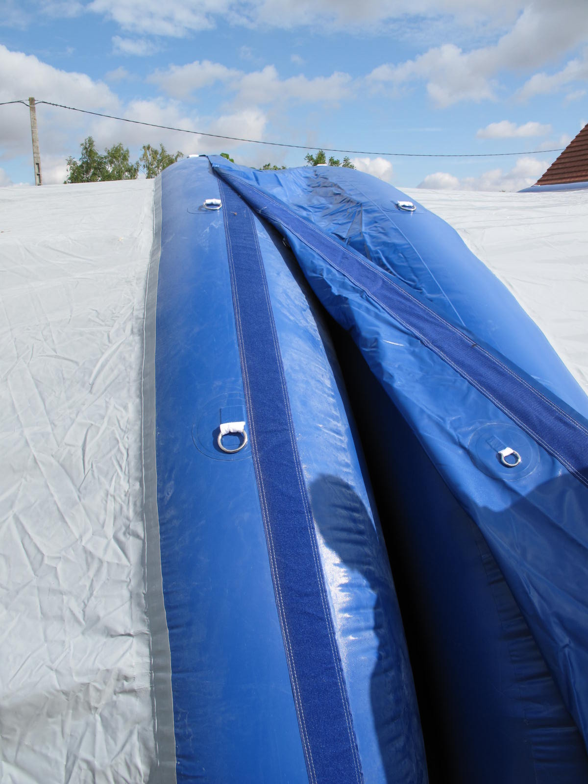 Raccord de tente en PVC, entre 2 modules.