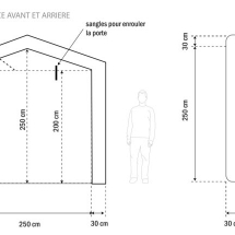 Bon à tirer pour une tente gonflable de chantier pour un menuisier, pour la pose de portails.