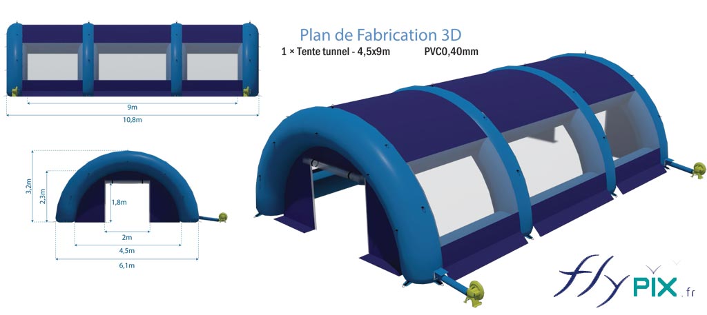 18'x11 ' tente de garage gonflable pour parking mobile avec murs fermés de  Sino Gonflables usine