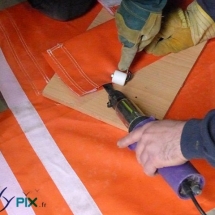 Thermo-soudure électrique, pour coller et assembler des enveloppes PVC.