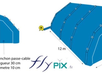 Pour la société pisciniste VAL D'AMOUR PISCINE, nous avons conçu et réalisé un abri piscine gonflable de chantier, de dimensions L = 12 m x l = 6 m. Cette tente gonflable de chantier est entièrement en enveloppe PVC 0.45 mm simple peau et gonflée avec une turbine électrique 220V en peramence.