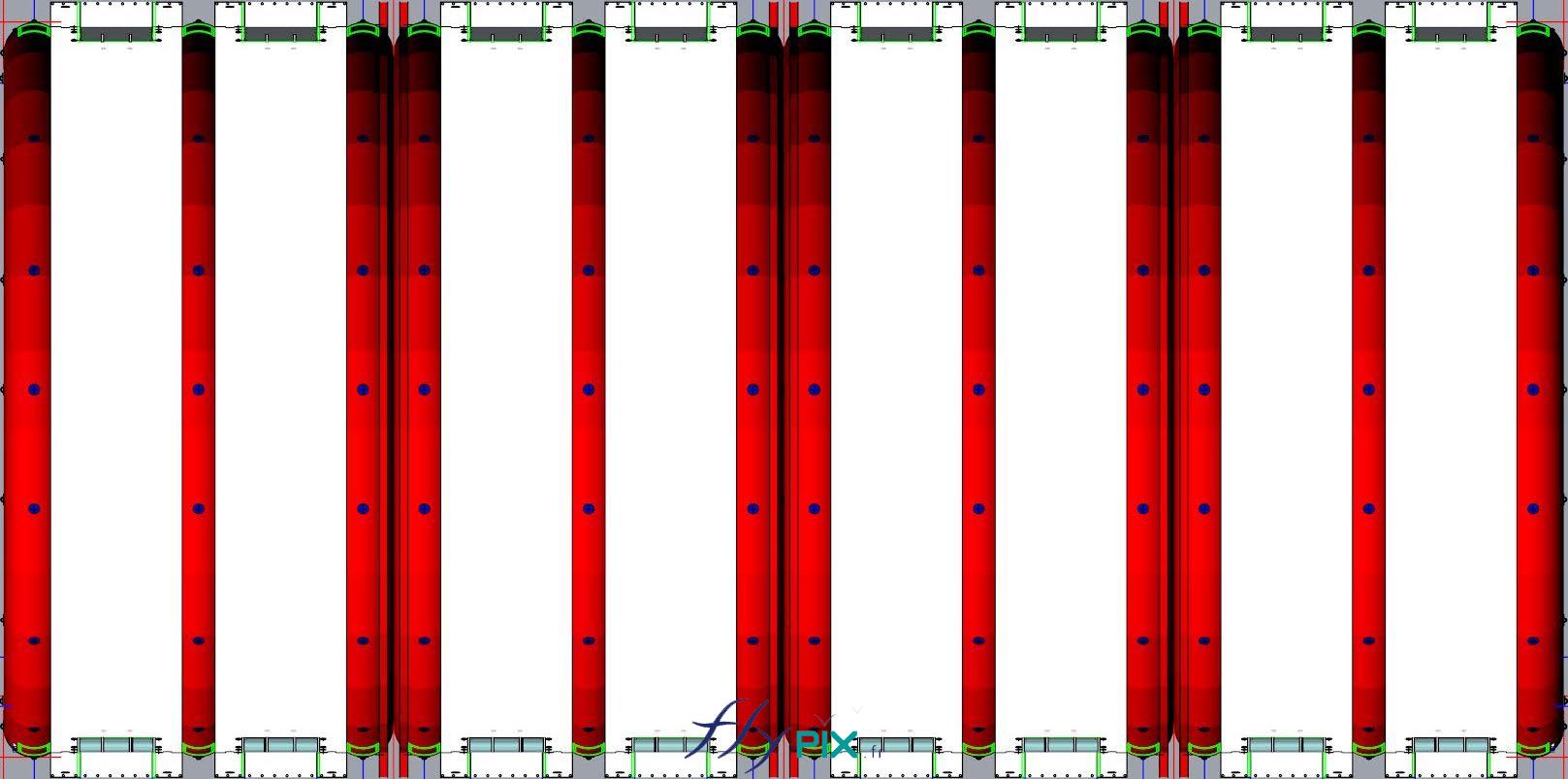 Conception et modélisation en infographie 3D pour un abri gonflable de réception de public - Droits réservés, copyrights FLYPIX. 