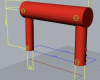 Modélisation 3D, BAT (bon à tirer) de l'arche gonflable industrielle.