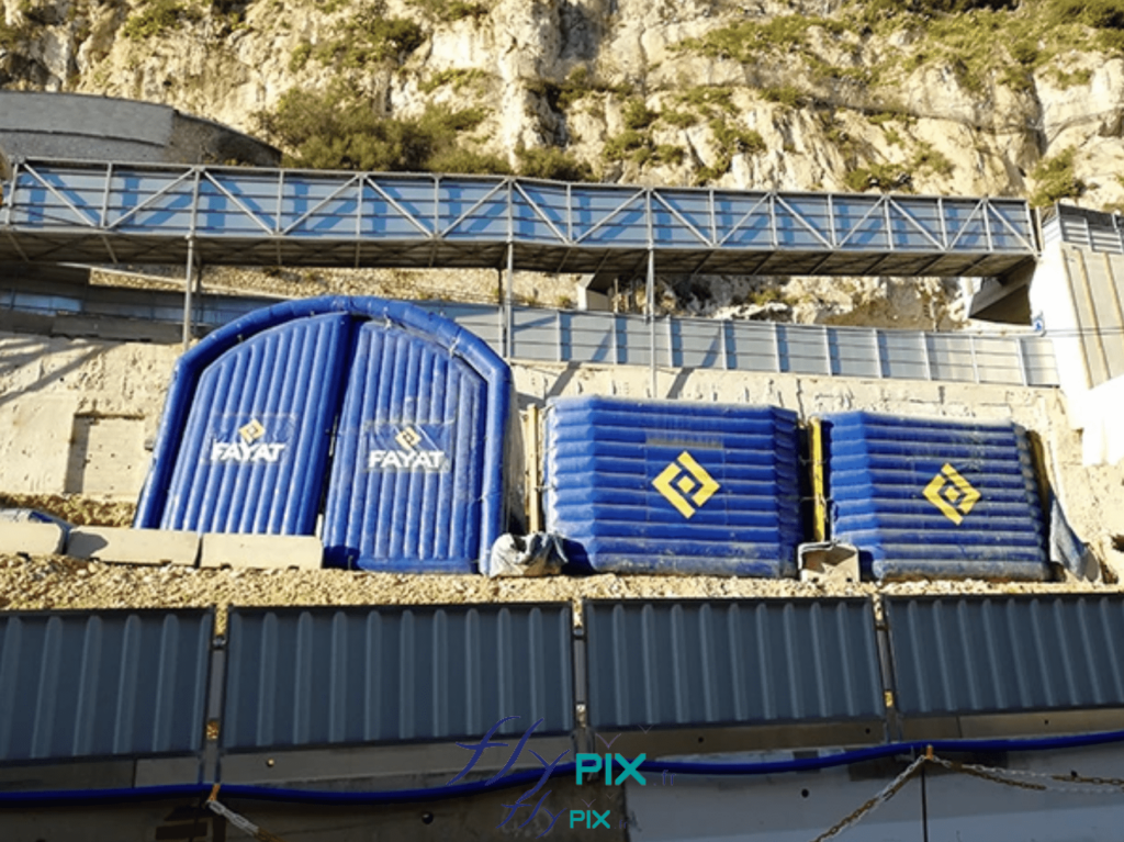 FAYAT-ILOT-PASTEUR-MONACO : 3 stuctures gonflables utilisées pour la réduction de bruits et des nuisances sonores. FAYAT-ILOT-PASTEUR-MONACO : 3 stuctures gonflables utilisées pour la réduction de bruits et des nuisances sonores.