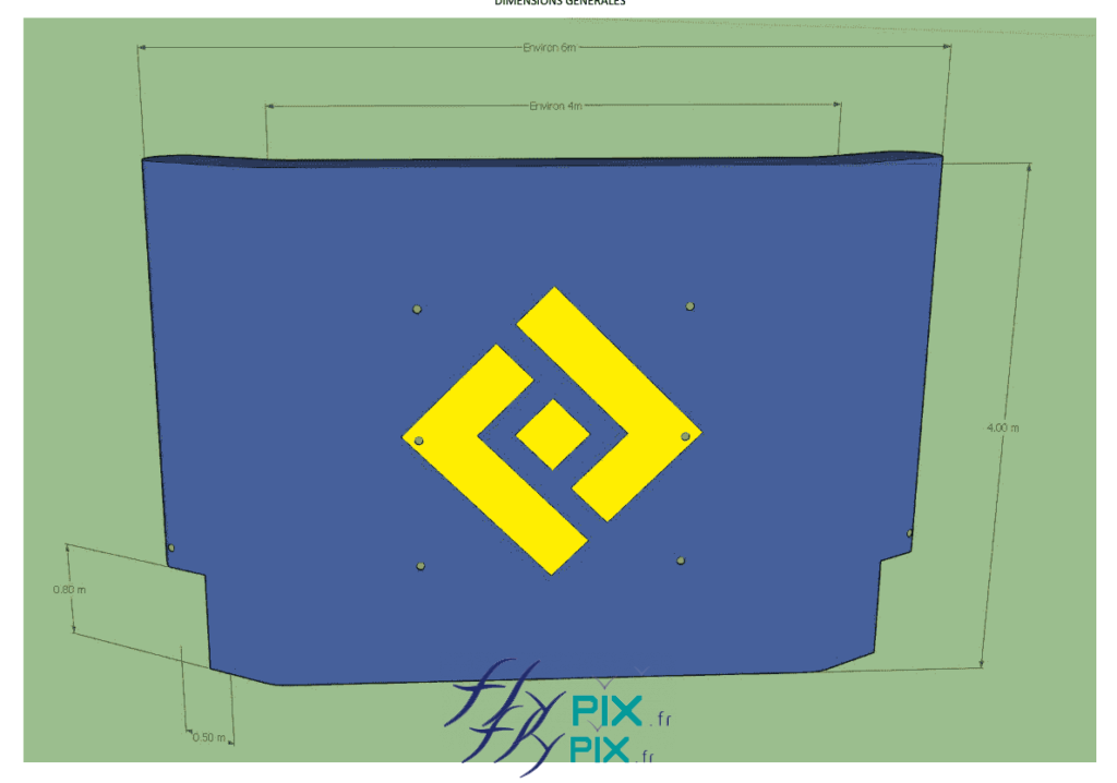 BAT (bon à tirer) vue de modélisation en 3D : vue de face d'un mur gonflable pour la réduction de bruit et des nuisances sonores, pour FAYAT. BAT (bon à tirer) vue de modélisation en 3D : vue de face d'un mur gonflable pour la réduction de bruit et des nuisances sonores, pour FAYAT.